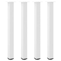 vidaXL Gambe per tavolo da bar 4 pz bianche 100-102 cm in acciaio