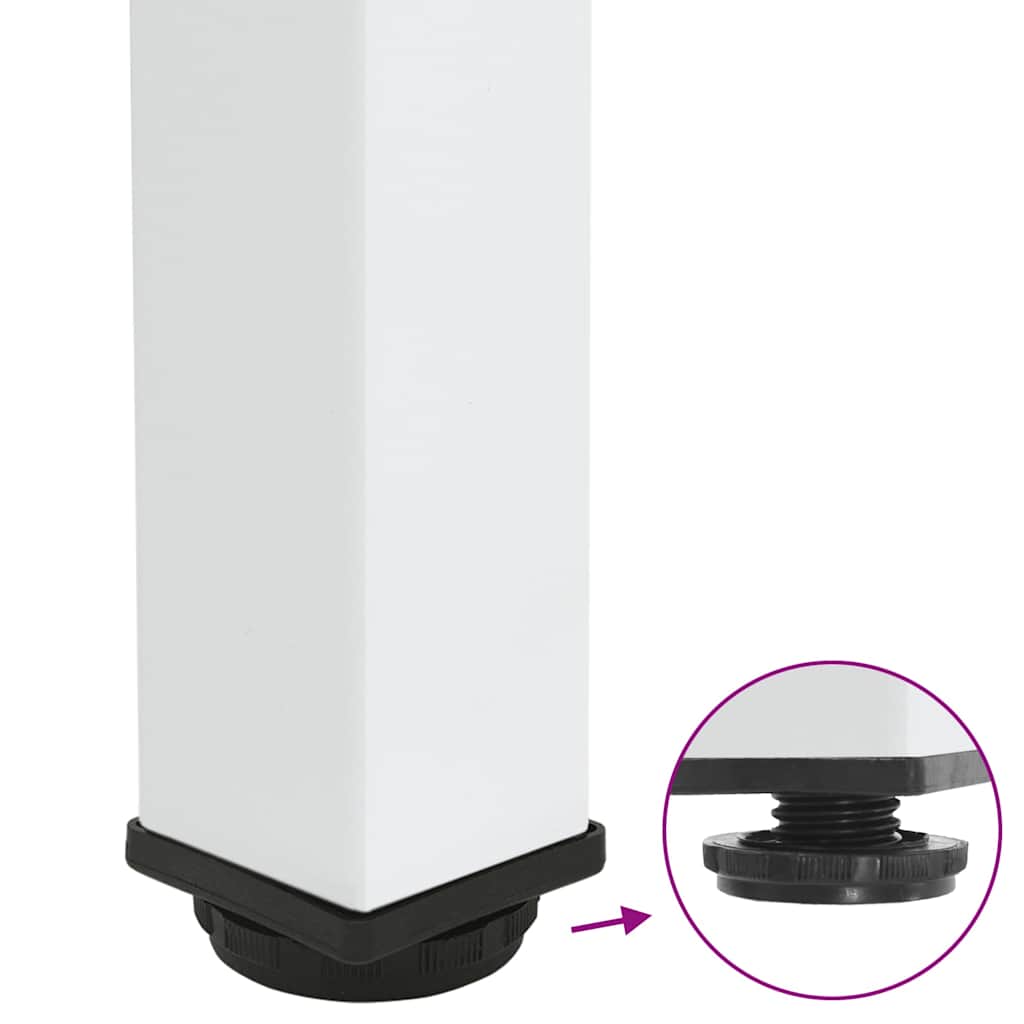 vidaXL Gambe per tavolo da bar 4 pz bianche 100-102 cm in acciaio