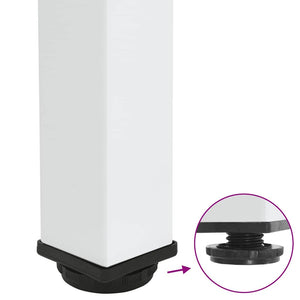 Gambe per tavolo da bar 4 pz bianche 100-102 cm in acciaio 4012477