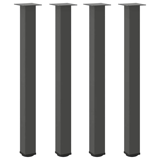 vidaXL Gambe per tavolo da bar 4 pz Antracite 100-102 cm Acciaio