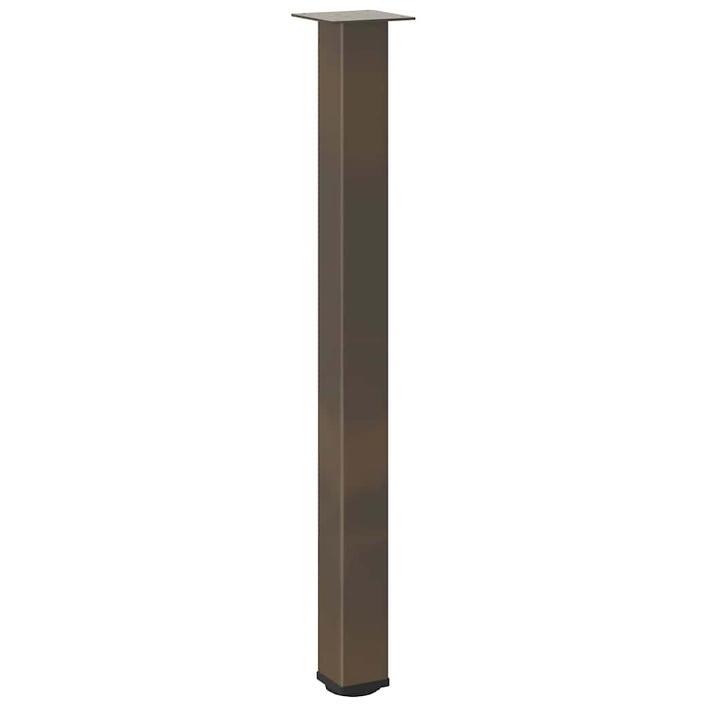 Gambe per tavolo da bar 4 pz in acciaio naturale 100-102 cm