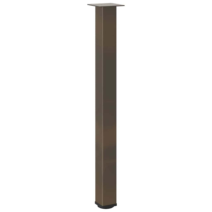 Gambe per tavolo da bar 4 pz in acciaio naturale 100-102 cm