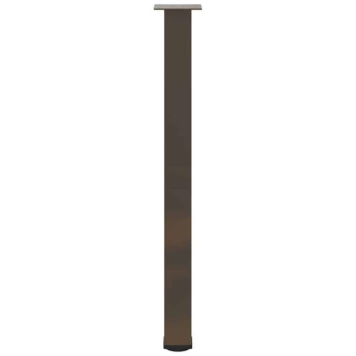 Gambe per tavolo da bar 4 pz in acciaio naturale 100-102 cm