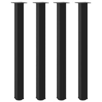 Gambe per tavolo da bar 4 pz nere 110-112 cm in acciaio 4012480