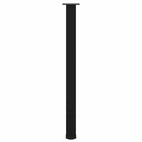 vidaXL Gambe per tavolo da bar 4 pz nere 110-112 cm in acciaio