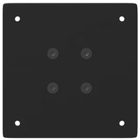 Gambe per tavolo da bar 4 pz nere 110-112 cm in acciaio 4012480