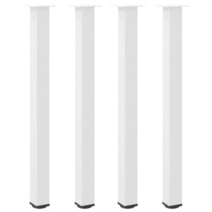 vidaXL Gambe per tavolo da bar 4 pz bianche 110-112 cm in acciaio