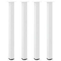 Gambe per tavolo da bar 4 pz bianche 110-112 cm in acciaio 4012481