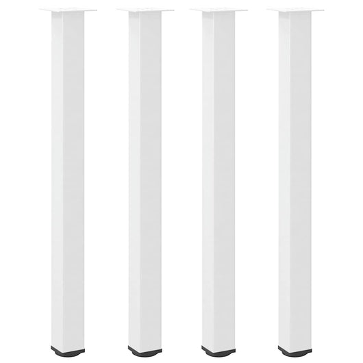 Gambe per tavolo da bar 4 pz bianche 110-112 cm in acciaio 4012481