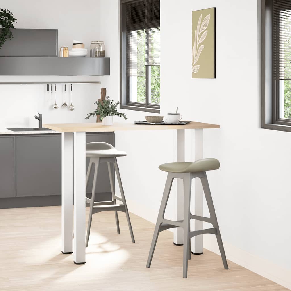 vidaXL Gambe per tavolo da bar 4 pz bianche 110-112 cm in acciaio