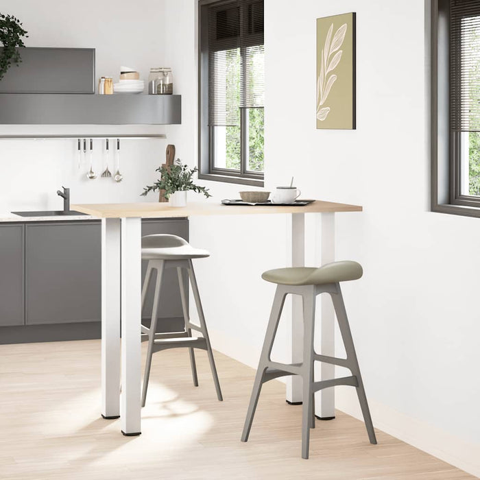 vidaXL Gambe per tavolo da bar 4 pz bianche 110-112 cm in acciaio