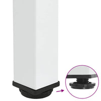 vidaXL Gambe per tavolo da bar 4 pz bianche 110-112 cm in acciaio