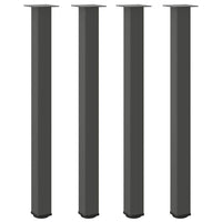 Gambe per tavolo da bar 4 pz Antracite 110-112 cm Acciaio 4012482