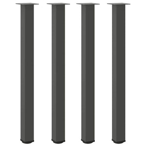 Gambe per tavolo da bar 4 pz Antracite 110-112 cm Acciaio 4012482