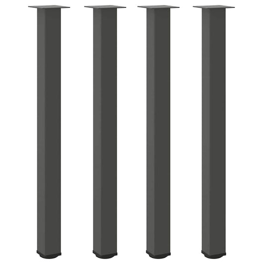 Gambe per tavolo da bar 4 pz Antracite 110-112 cm Acciaio 4012482