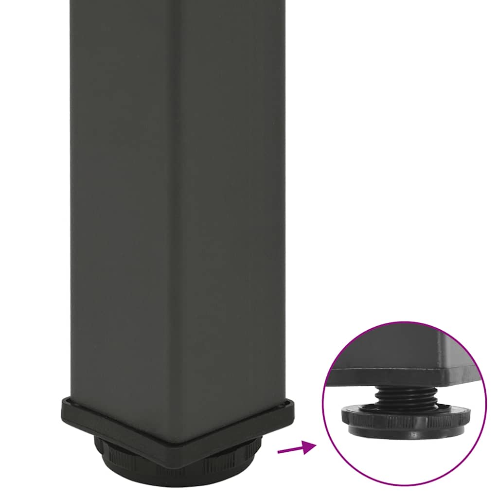 Gambe per tavolo da bar 4 pz Antracite 110-112 cm Acciaio 4012482