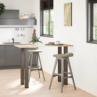 vidaXL Gambe per tavolo da bar 4 pz in acciaio naturale 110-112 cm