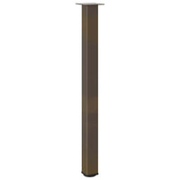 Gambe per tavolo da bar 4 pz in acciaio naturale 110-112 cm 4012483