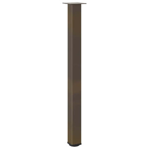 Gambe per tavolo da bar 4 pz in acciaio naturale 110-112 cm 4012483