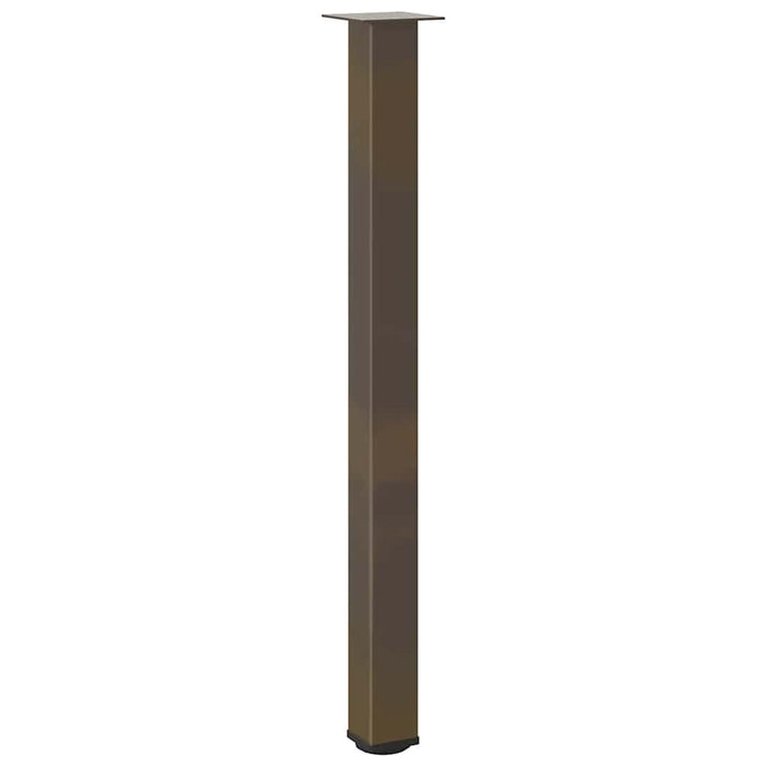 Gambe per tavolo da bar 4 pz in acciaio naturale 110-112 cm 4012483