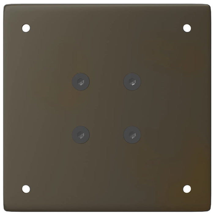 Gambe per tavolo da bar 4 pz in acciaio naturale 110-112 cm 4012483