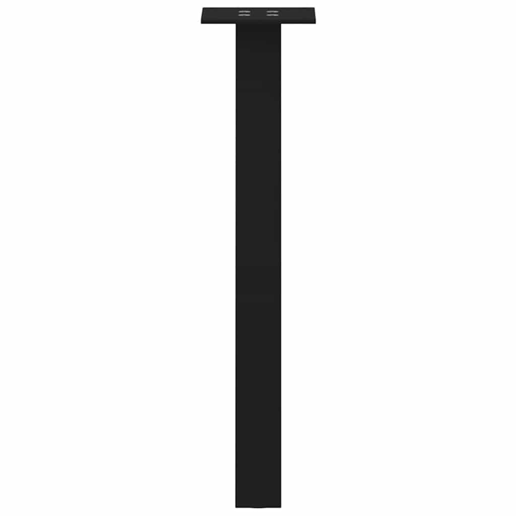 Gambe per Tavolino da Caff¨¨ 4 pz-Set di 4 Gamba per Tavolo Nere 30 cm Acciaio 900708