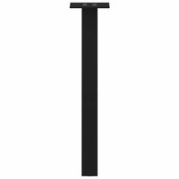 Gambe per Tavolino da Caff¨¨ 4 pz-Set di 4 Gamba per Tavolo Nere 30 cm Acciaio 900708