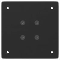 Gambe per Tavolino da Caff¨¨ 4 pz-Set di 4 Gamba per Tavolo Nere 30 cm Acciaio 900708