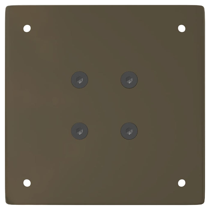 Gambe per Tavolino 4 pz Acciaio Naturale 30 cm in Acciaio 4012487