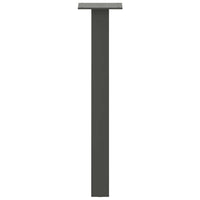 Gambe per tavolino 4 pz-Set di 4 Gamba per Tavolo Antracite 42 cm Acciaio 898981