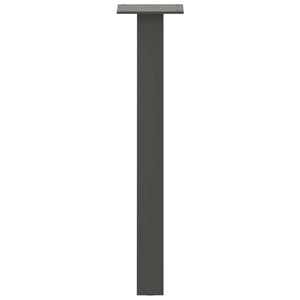 Gambe per tavolino 4 pz-Set di 4 Gamba per Tavolo Antracite 42 cm Acciaio 898981