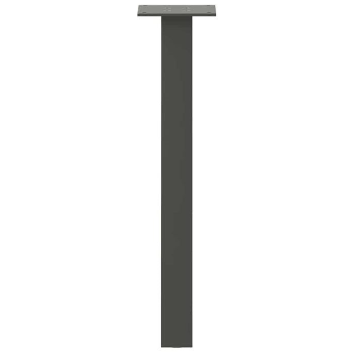 Gambe per tavolino 4 pz-Set di 4 Gamba per Tavolo Antracite 42 cm Acciaio 898981