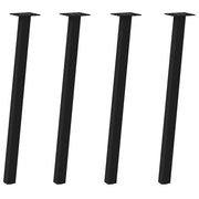 Set di 4 gambe per tavolo consolle robuste e pratiche 72 x 40 x 40 cm design moderno in acciaio nero 02_0056789