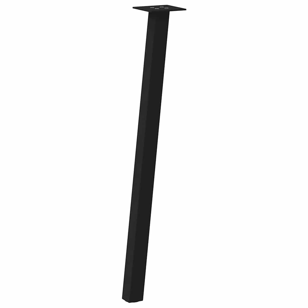 Set di 4 gambe per tavolo consolle robuste e pratiche 72 x 40 x 40 cm design moderno in acciaio nero 02_0056789