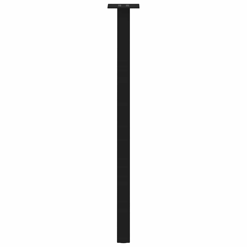 Gambe per tavolo consolle 4 pz nere 72 cm in acciaio