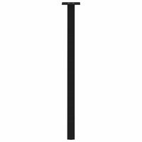 Gambe per tavolo consolle 4 pz nere 72 cm in acciaio