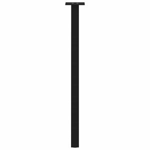 Gambe per tavolo consolle 4 pz nere 72 cm in acciaio