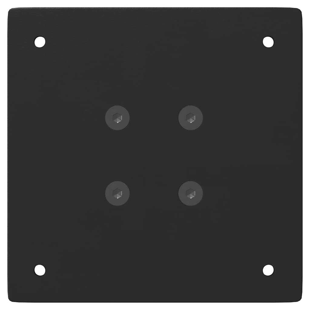 Gambe per tavolo consolle 4 pz nere 72 cm in acciaio