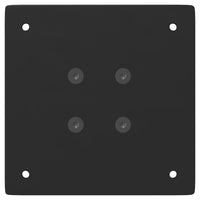 Gambe per tavolo consolle 4 pz nere 72 cm in acciaio