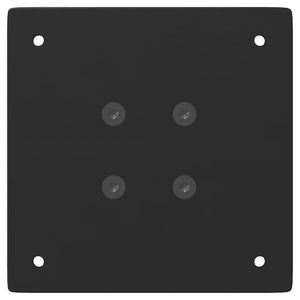 Gambe per tavolo consolle 4 pz nere 72 cm in acciaio