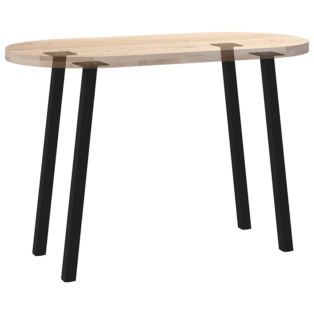 Set di 4 gambe per tavolo consolle robuste e pratiche 72 x 40 x 40 cm design moderno in acciaio nero 02_0056789
