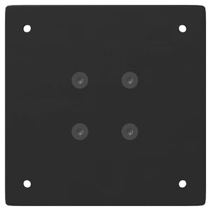 Gambe per Tavolino da Caff¨¨ 4 pz-Set di 4 Gamba per Tavolo Nere 30 cm Acciaio 786496