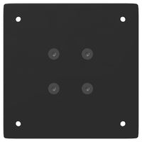 Gambe per Tavolino da Caff¨¨ 4 pz-Set di 4 Gamba per Tavolo Nere 42 cm Acciaio 525714