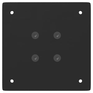 Gambe per Tavolino da Caff¨¨ 4 pz-Set di 4 Gamba per Tavolo Nere 42 cm Acciaio 525714