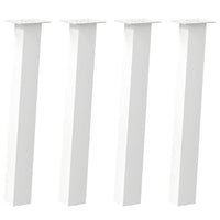 Gambe per tavolo consolle 4 pz bianche 72 cm in acciaio 4012505