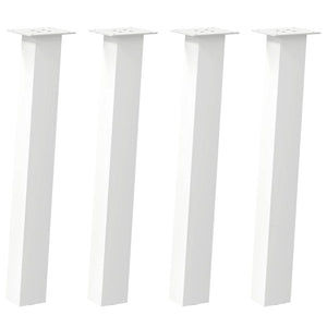 Gambe per tavolo consolle 4 pz bianche 72 cm in acciaio 4012505