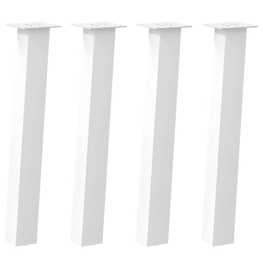 Gambe per tavolo consolle 4 pz bianche 72 cm in acciaio 4012505