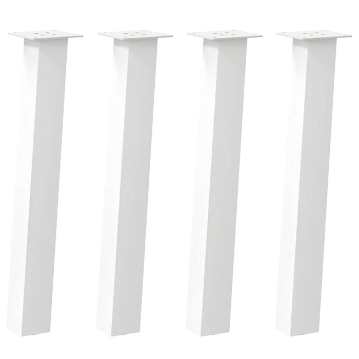 Gambe per tavolo consolle 4 pz bianche 72 cm in acciaio 4012505