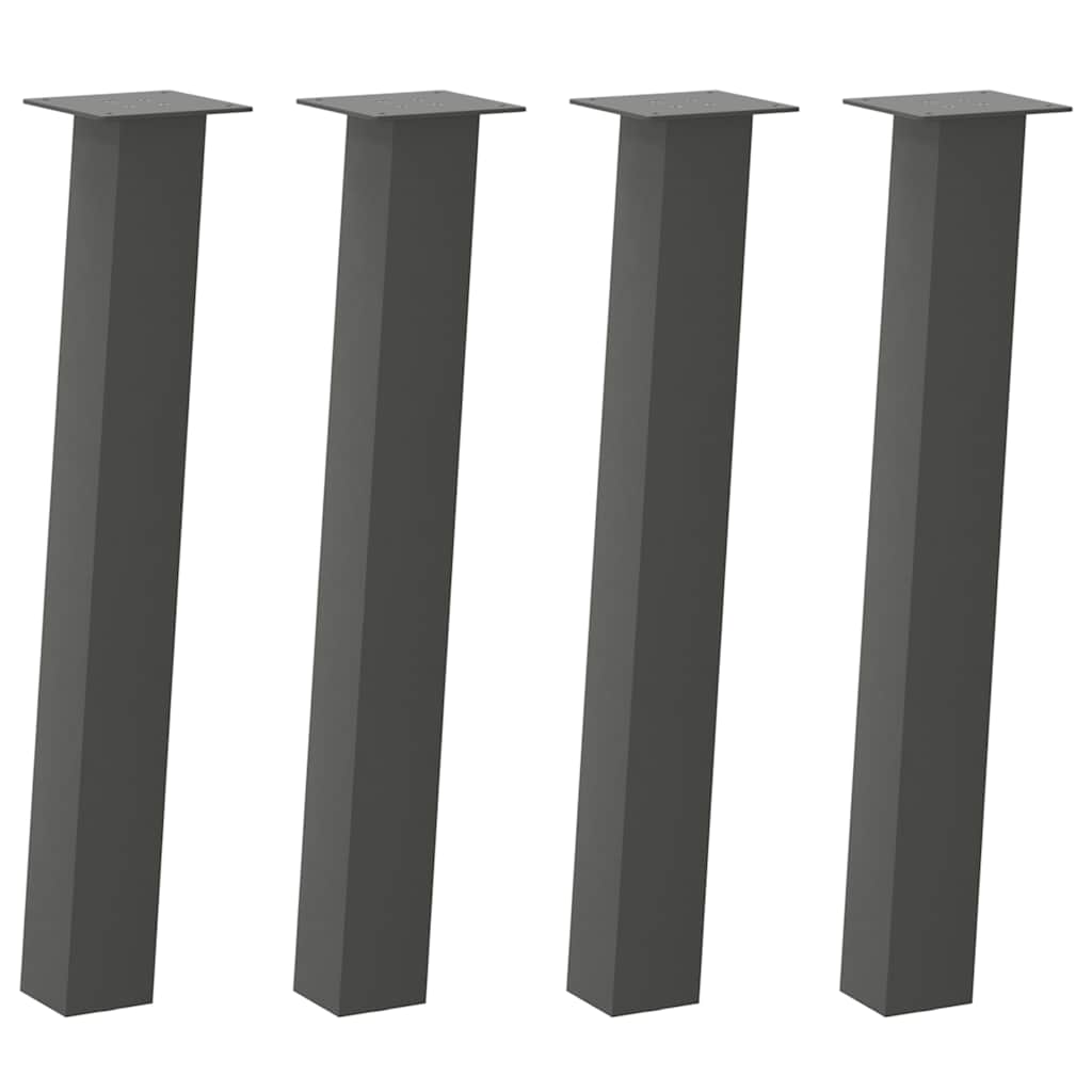 Gambe per tavolo consolle 4 pz Antracite 72 cm Acciaio 4012506