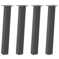 vidaXL Gambe per tavolo consolle 4 pz Antracite 72 cm Acciaio